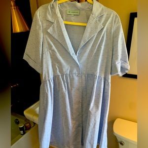 TUCKERNUCK NWOT light blue almost chambrayish classic blouse dress -Swiss thread